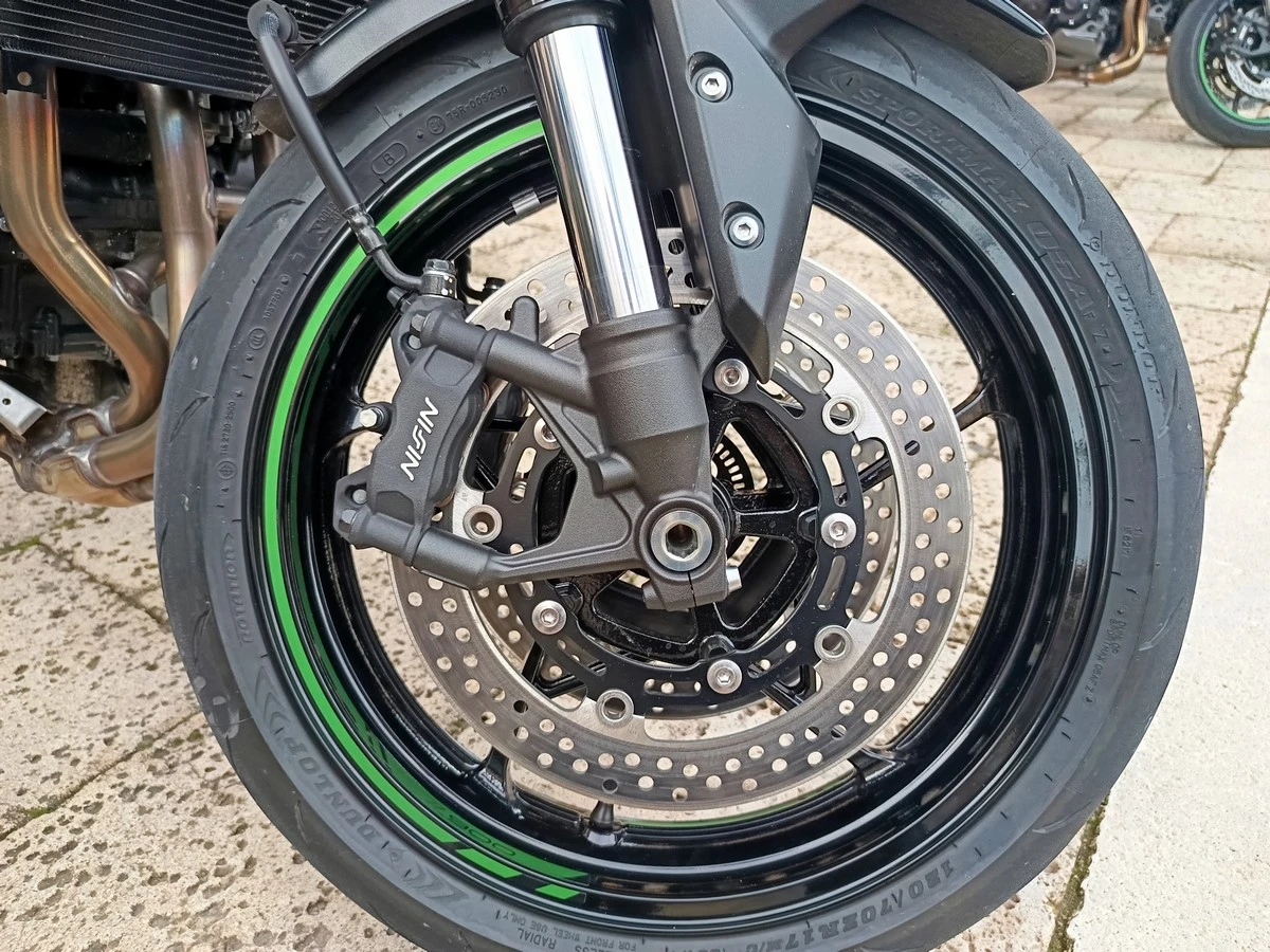 Nissin motorcycle rim and caliper